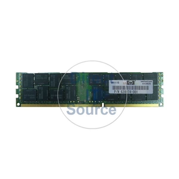 HP 628974-001 - 16GB DDR3 PC3-10600 ECC Registered 240 Pins Memory