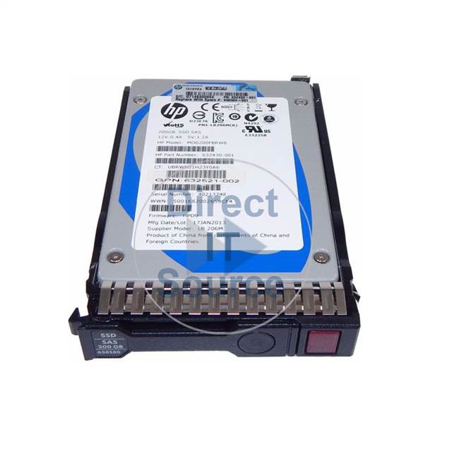 HP 632429-002 - 200GB SAS 2.5" SSD