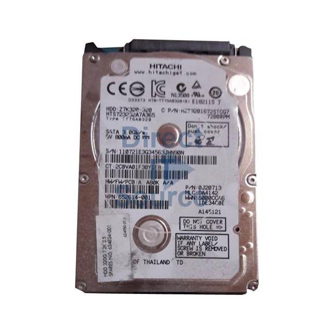 HP 634950-001 - 320GB 7.2K SATA 3.0Gbps 2.5" Hard Drive