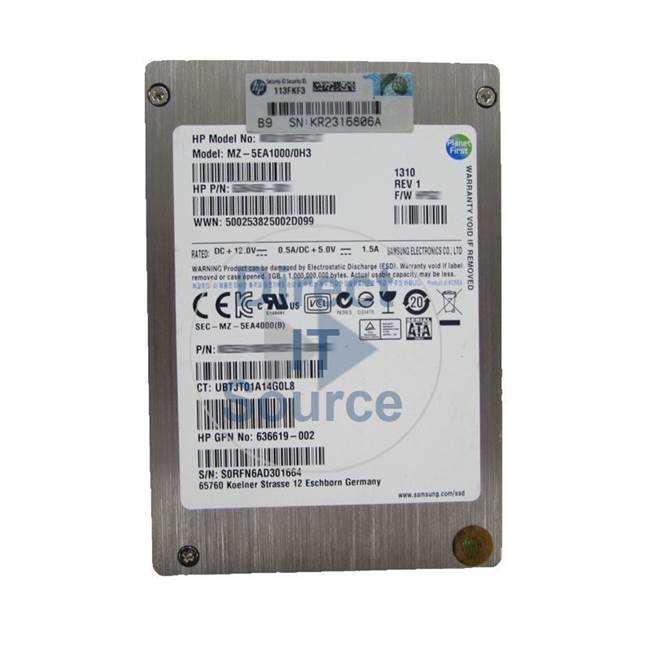 HP 636619-002 - 100GB SATA 2.5" SSD