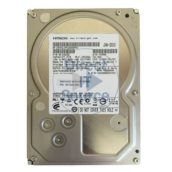 HP 641222-001 - 2TB 7.2K SATA 3.0Gbps 3.5" Hard Drive