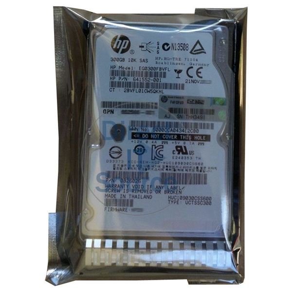 HP 641552-001 - 300GB 10K SAS 6.0Gbps 2.5" Hard Drive
