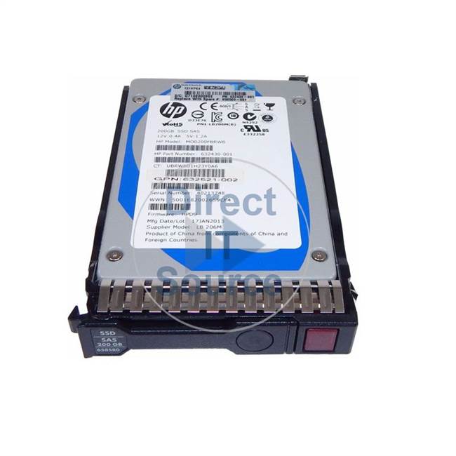 HP 653078-B21 - 200GB SAS 2.5" SSD