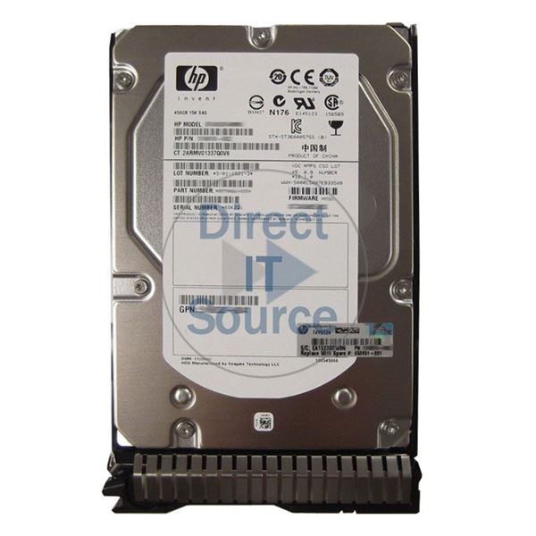 HP 653951-001 - 450GB 15K SAS 6.0Gbps 3.5" Hard Drive
