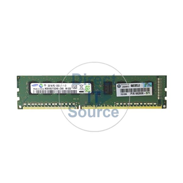 HP 662608-571 - 2GB DDR3 PC3-12800 ECC Unbuffered 240-Pins Memory