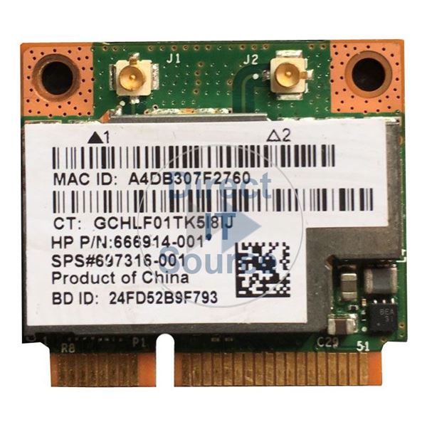 HP 666914-001 - Bluetooth Wireless WIFI Card