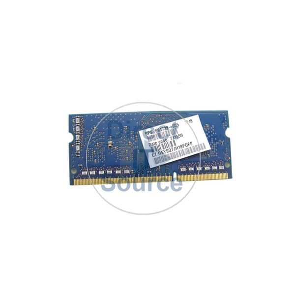 HP 691739-005 - 2GB DDR3 PC3-12800 Non-ECC Unbuffered 204-Pins Memory