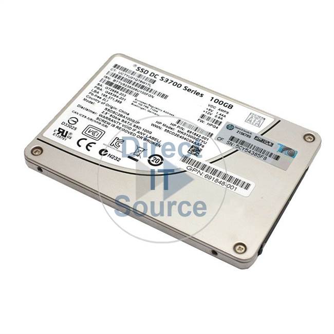 HP 691842-001 - 100GB SATA 6.0Gbps 2.5" SSD