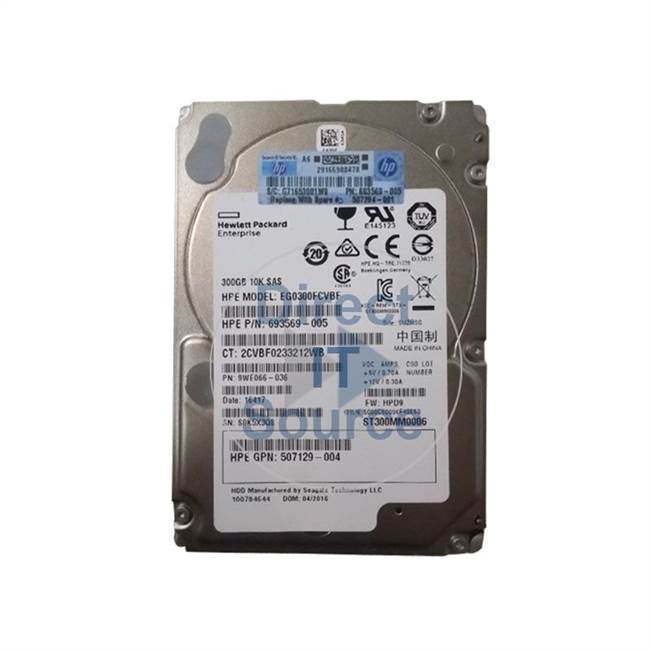 HP 693569-005 - 300GB 10K SAS 2.5" Hard Drive