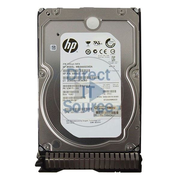 HP 695503-002 - 2TB 7.2K SATA 6.0Gbps 3.5" Hard Drive