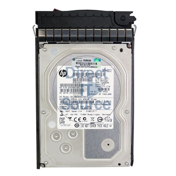 HP 695995-001 - 2TB 7.2K SATA 3.0Gbps 3.5" Hard Drive