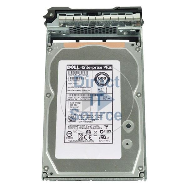Dell 6DG83 - 600GB 15K SAS 6.0Gbps 3.5" Hard Drive