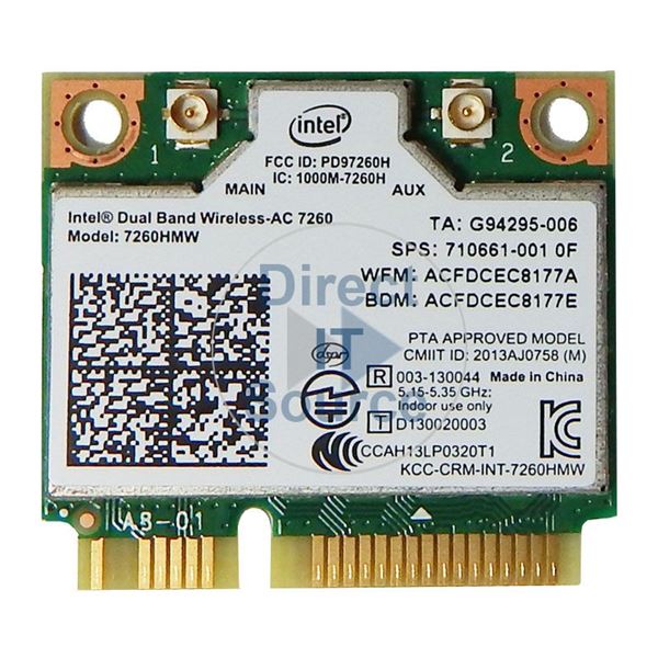 HP 710661-001 - Dual Brand Wireless-Ac 7260 WLAN Card