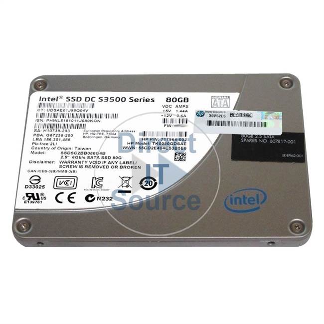 HP 717964-002 - 80GB SATA 2.5" SSD