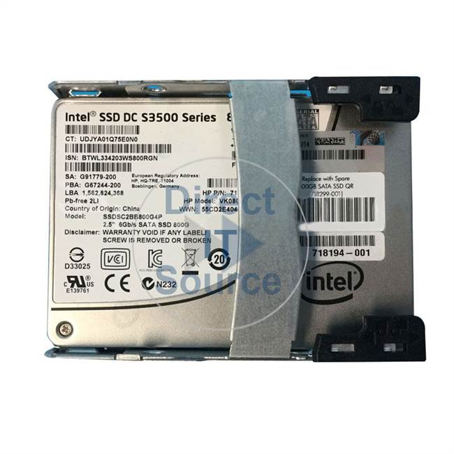 HP 718194-001 - 800GB SATA 2.5" SSD