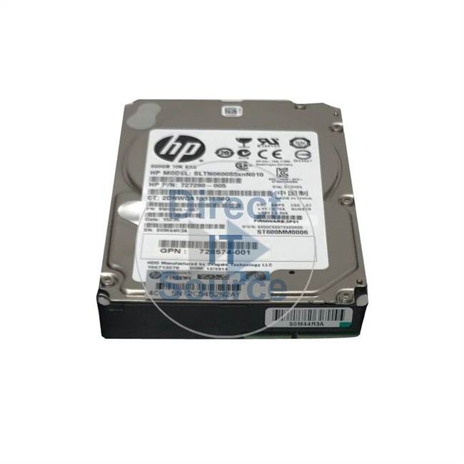 HP 727398-001 - 600GB 10K SAS 2.5Inch Cache Hard Drive