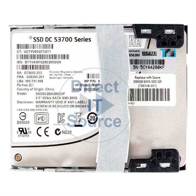 HP 730053-B21 - 200GB SATA 2.5" SSD