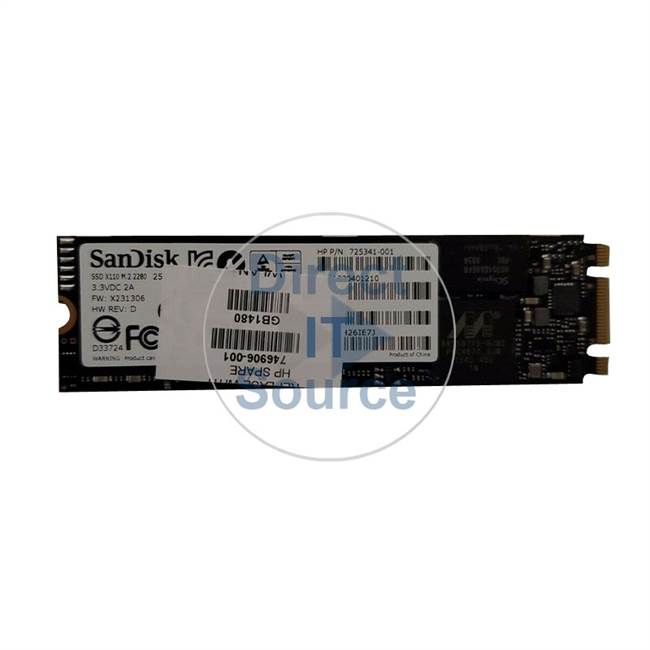HP 746906-001 - 256GB M.2 SATA 6Gbps SSD