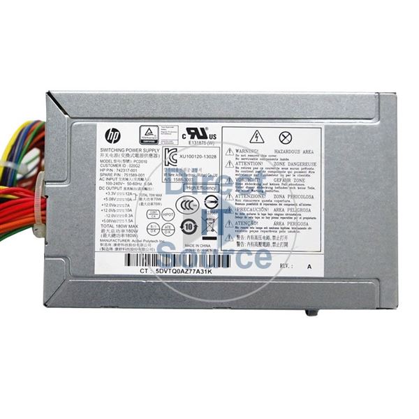 HP 751589-001 - 180W Power Supply for Pavilion 500