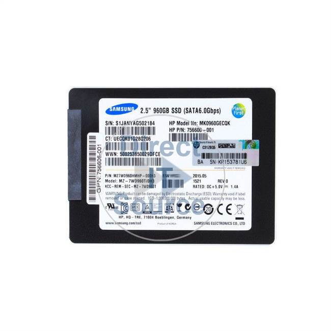 HP 756606-001 - 960GB SATA 2.5" SSD