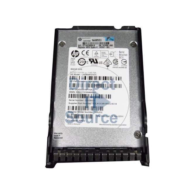 HP 767896-002 - 800GB SAS 6.0Gbps 2.5" SSD