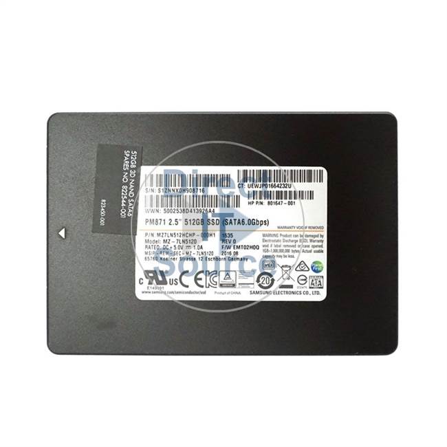 HP 801647-001 - 512GB SATA 2.5" SSD