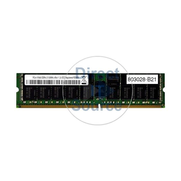 HP 803656-081 - 8GB DDR4 PC4-17000 ECC Registered 288-Pins Memory