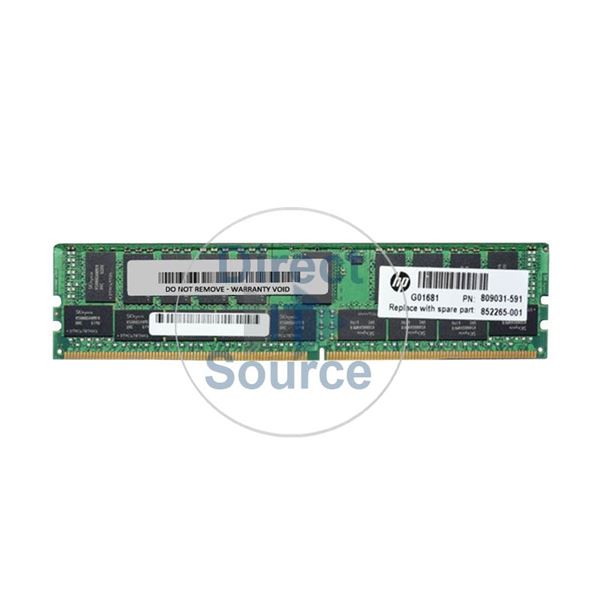 HP 809031-591 - 32GB DDR4 PC4-19200 ECC Registered 288-Pins Memory