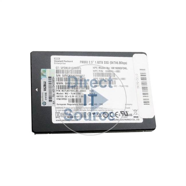 HP 817116-001 - 1.92TB SATA 2.5" SSD