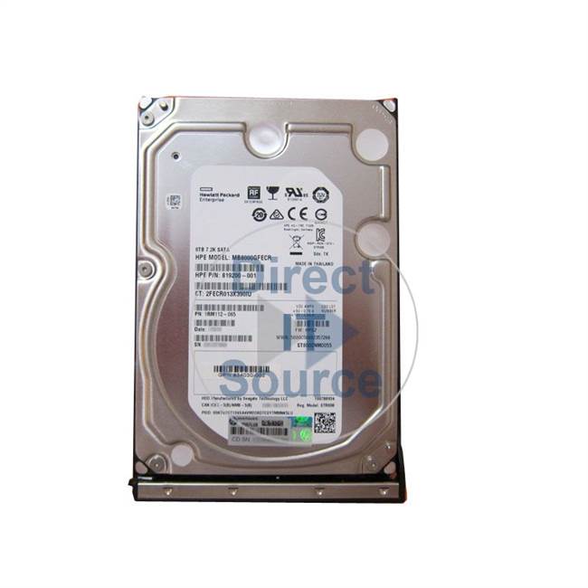 HP 819200-001 - 8TB 7.2K SATA 3.5" Hard Drive