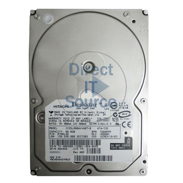 Dell 8K899 - 80GB 7.2K IDE 3.5" Hard Drive