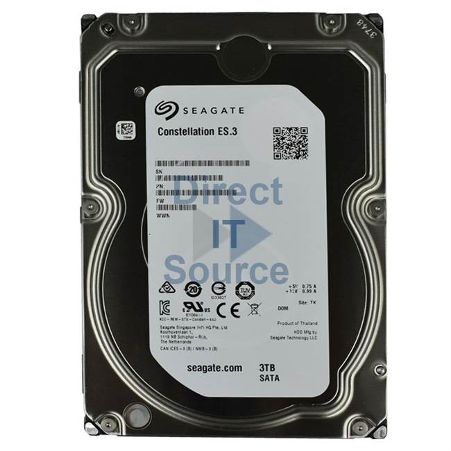 Seagate 9ZM178-524 - 3TB 7.2K SATA 6.0Gbps 3.5" 128MB Cache Hard Drive