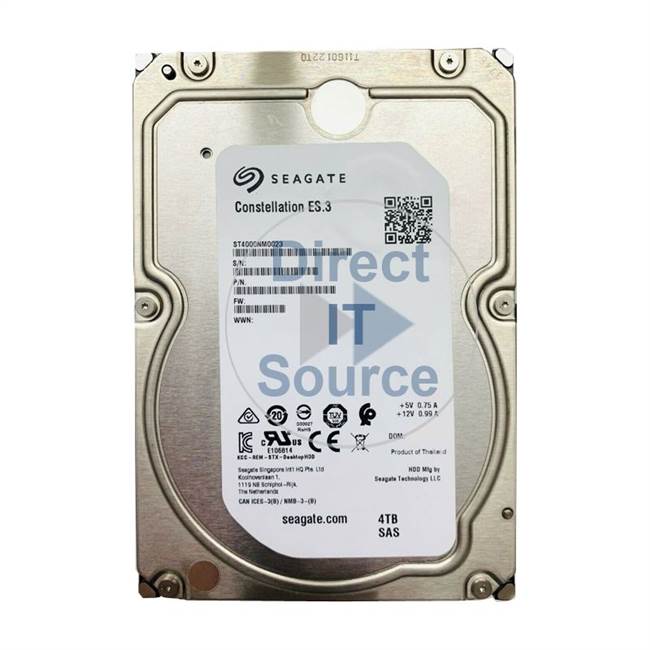 Seagate 9ZM270-510 - Constellation ES.3 4TB 7200RPM 3.5Inch SAS 6GBPS 128MB Hard Drive