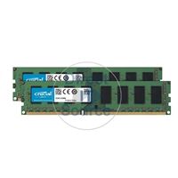 Crucial CT2K102464BD160B - 16GB 2x8GB DDR3 PC3-12800 Non-ECC Unbuffered 240-Pins Memory