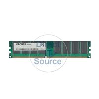 Elpida EBD52UC8AJFA-6B - 512MB DDR PC-2700 Non-ECC Unbuffered 184-Pins Memory