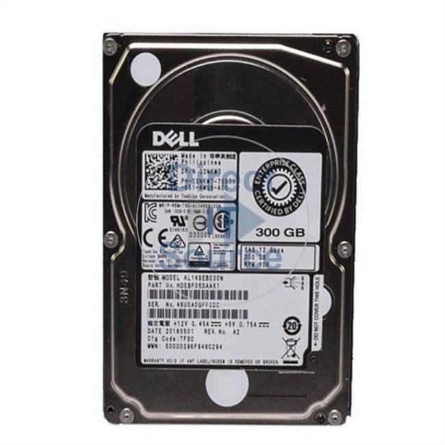 Dell HDE9E02DAA51 - 300GB 15 SAS 2.5Inch Cache Hard Drive