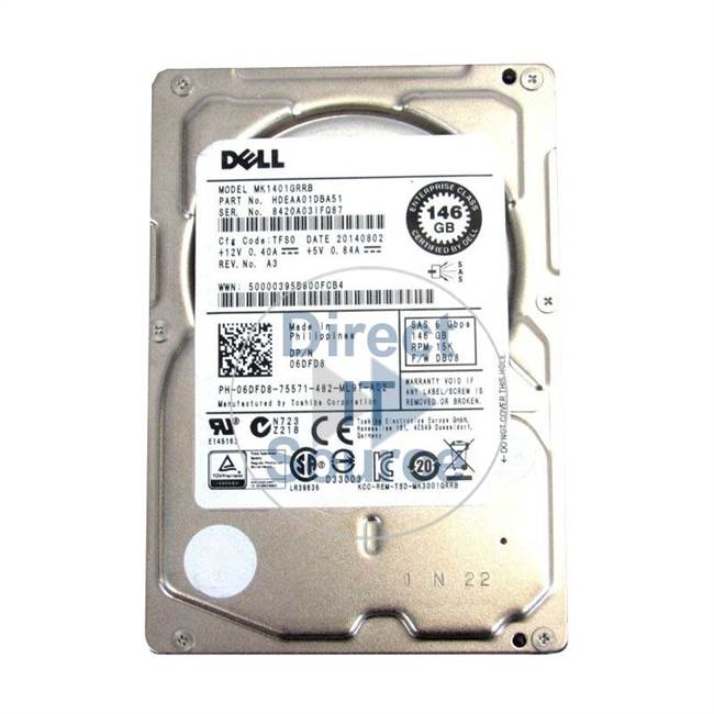 Dell HDEAA01DAA51 - 146GB 15K SAS 2.5" Hard Drive