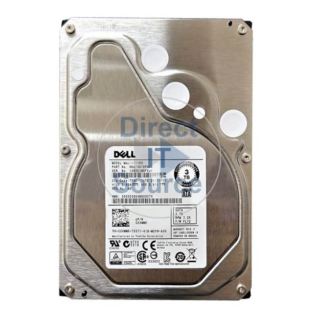 Dell HDEPQ01DPA51 - 3TB 7.2 SATA 6.0Gbps 3.5Inch Cache Hard Drive