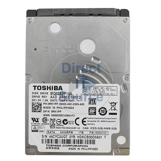 Dell HDKCB51D0A01 - 1TB 5.4K SATA 2.5" Hard Drive