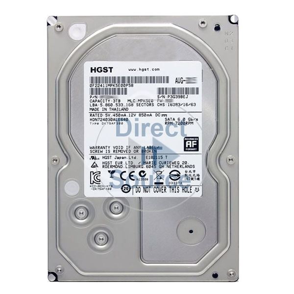 Hitachi HDN724030ALE640 - 3TB 7.2K SATA 6.0Gbps 3.5" 64MB Cache Hard Drive