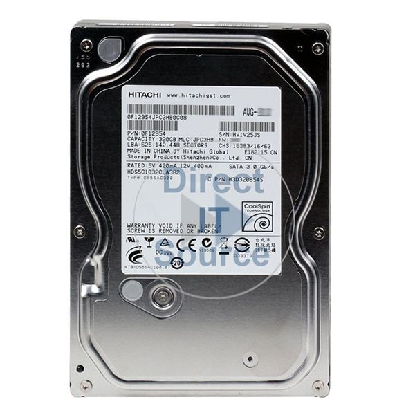 Hitachi HDS5C1032CLA382 - 320GB 5.4K SATA 3.0Gbps 3.5" 8MB Cache Hard Drive