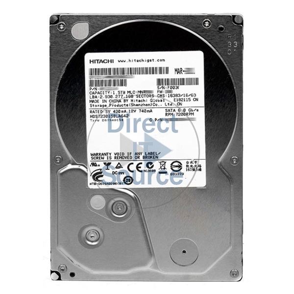 Hitachi HDS723015BLA642 - 1.5TB 7.2K SATA 6.0Gbps 3.5Inch 64MB Cache Hard Drive