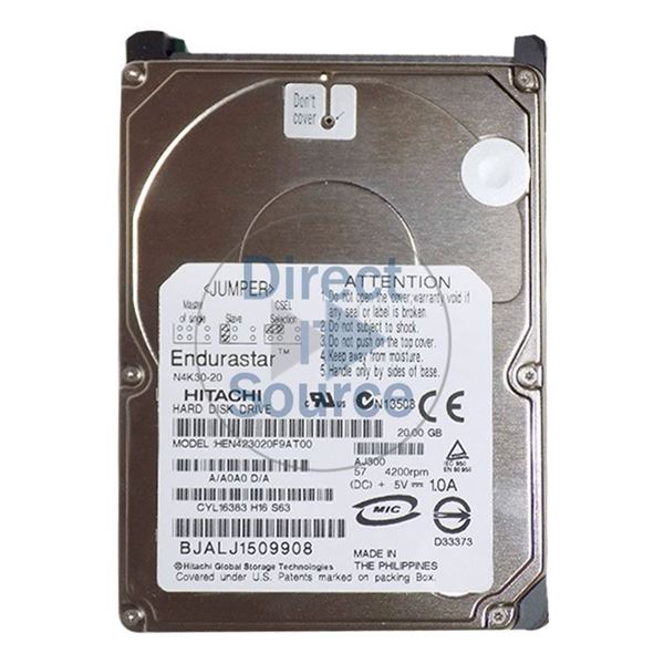 Hitachi HEN423020F9AT00 - 20GB 4.2K IDE 2.5Inch 8MB Cache Hard Drive