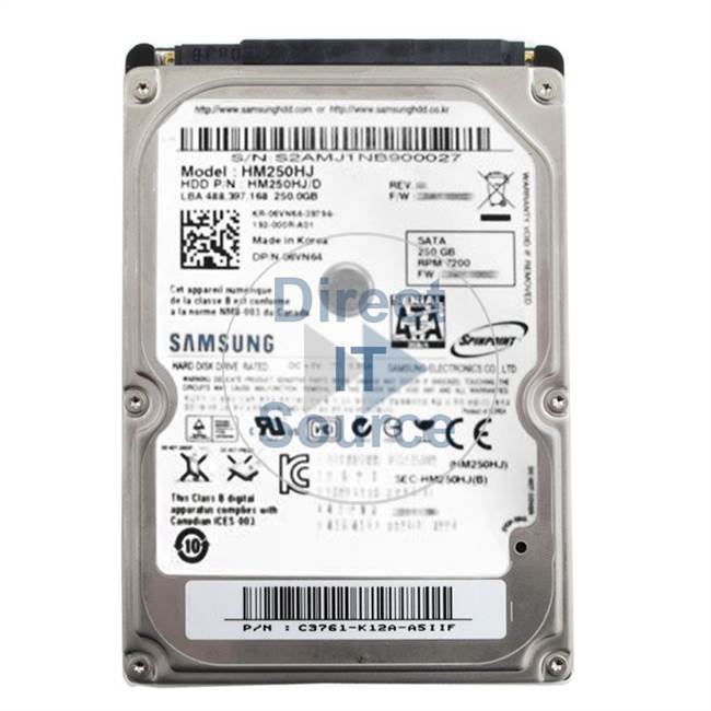 Dell HM250HJ-D - 250GB 7.2K SATA 2.5" Hard Drive