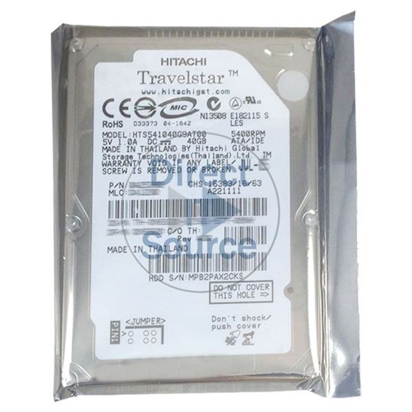 Hitachi HTS541040G9AT00 - 40GB 5.4K IDE 2.5Inch 8MB Cache Hard Drive