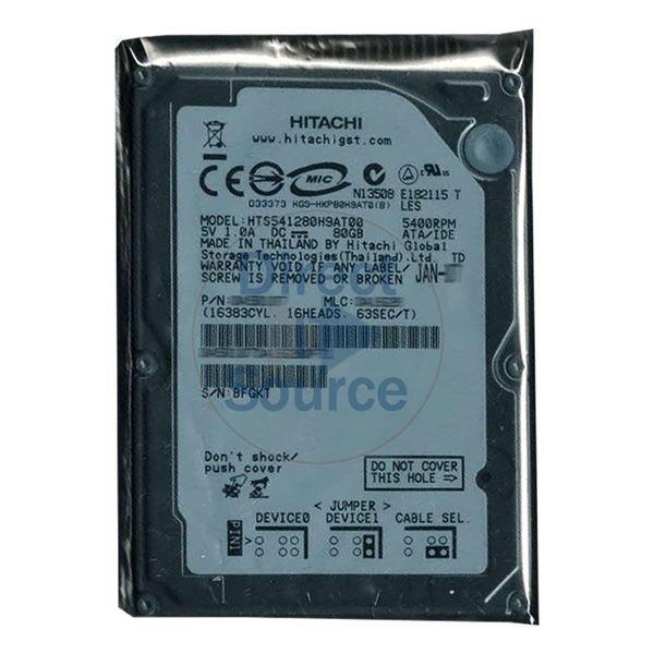 Hitachi HTS541280H9AT00 - 80GB 5.4K IDE 2.5Inch 8MB Cache Hard Drive