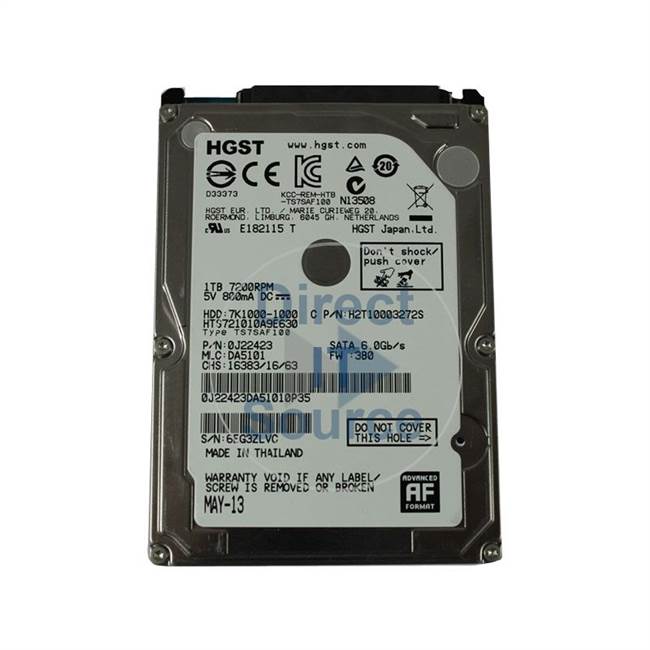 Dell J22423 - 1TB 7.2K SATA Hard Drive