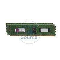 Kingston KTH-PL313SK3/6G - 6GB 3x2GB DDR3 PC3-10600 ECC Registered 240-Pins Memory