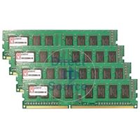 Kingston KVR1333D3N9HK4/16G - 16GB 4x4GB DDR3 PC3-10600 Non-ECC Unbuffered 240Pins Memory