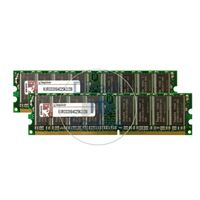 Kingston KVR333X64C25K2/2G - 2GB 2x1GB DDR PC-2700 Non-ECC Unbuffered 184Pins Memory